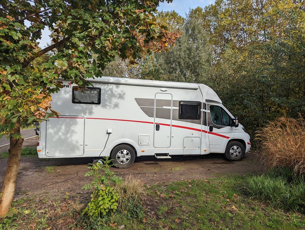 Unser Wohnmobil auf dem wunderschönen Campingplatz in Strasbourg